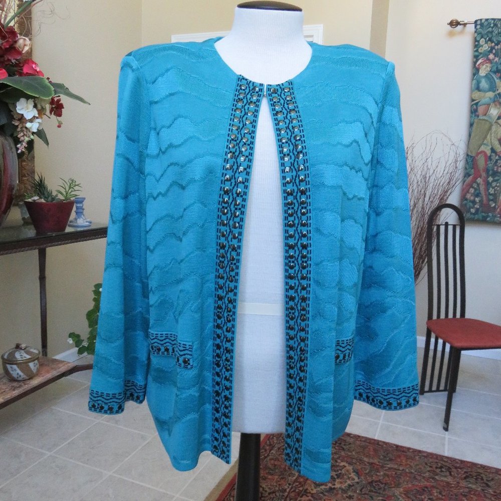 NWT Ming Wang studded Cardigan knitwear